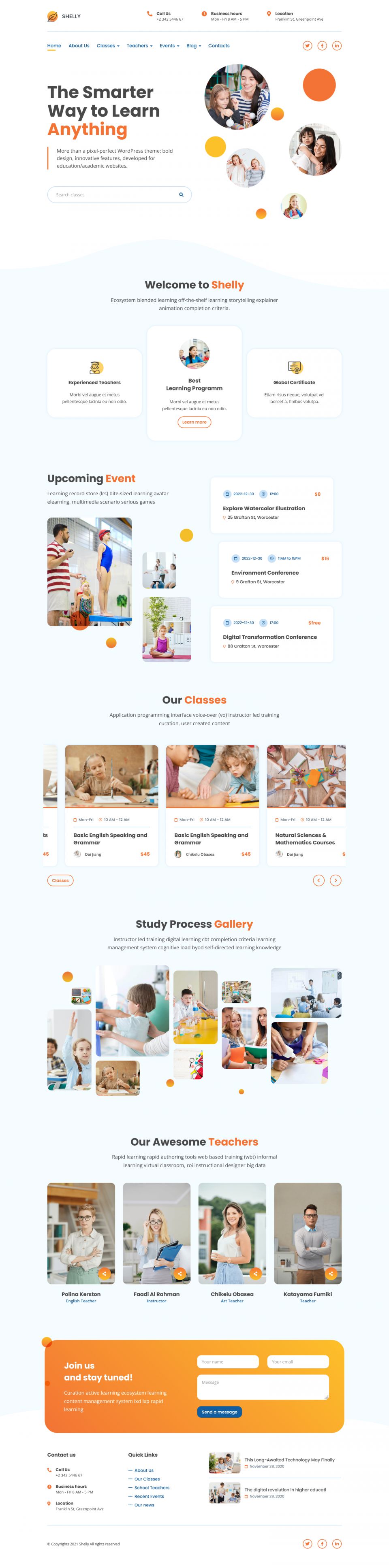 WordPress template ThemeForest Shelly