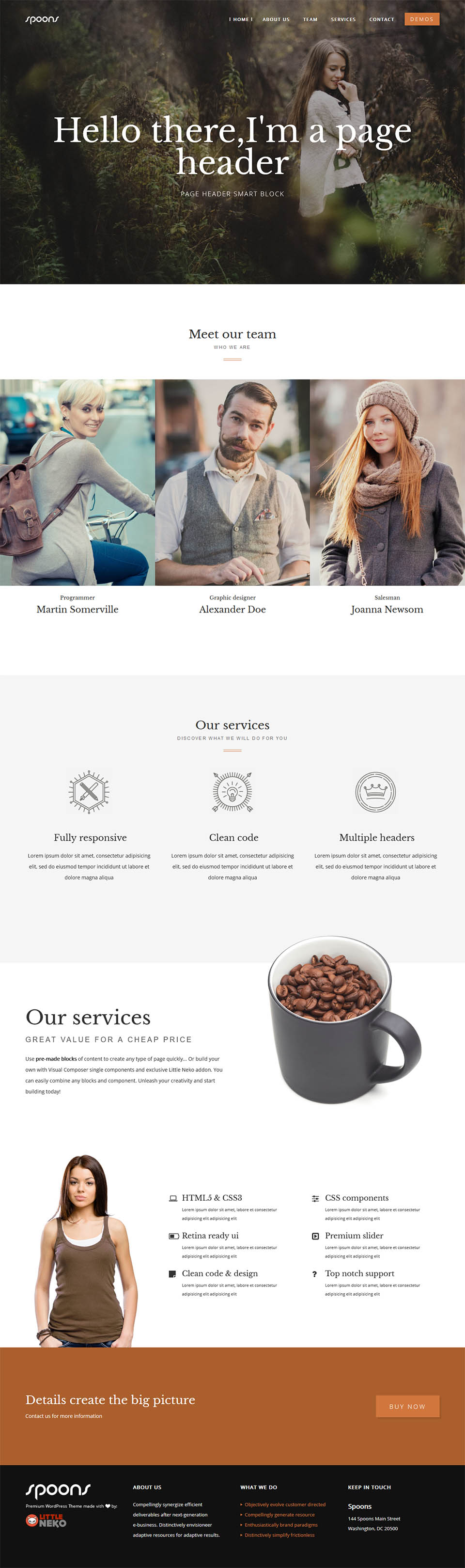 WordPress template ThemeForest Spoons