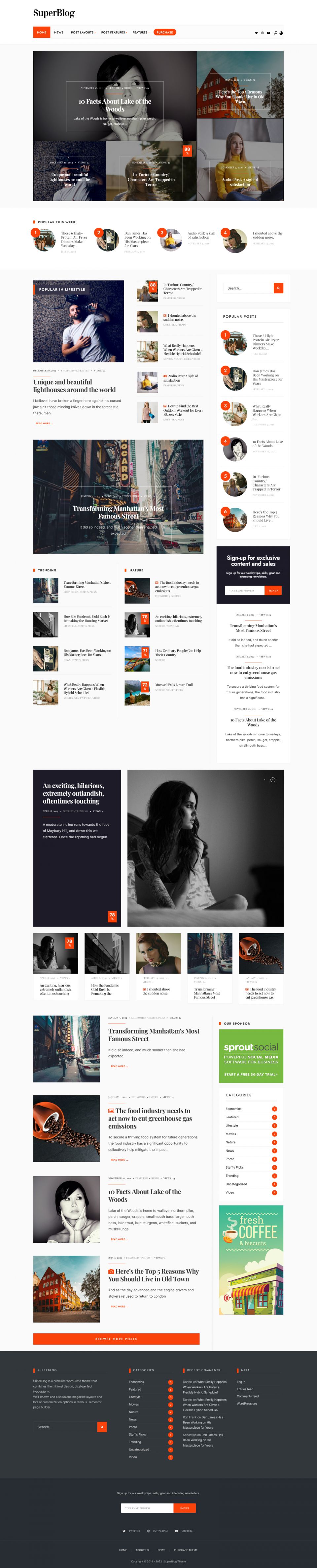 WordPress template ThemeForest SuperBlog