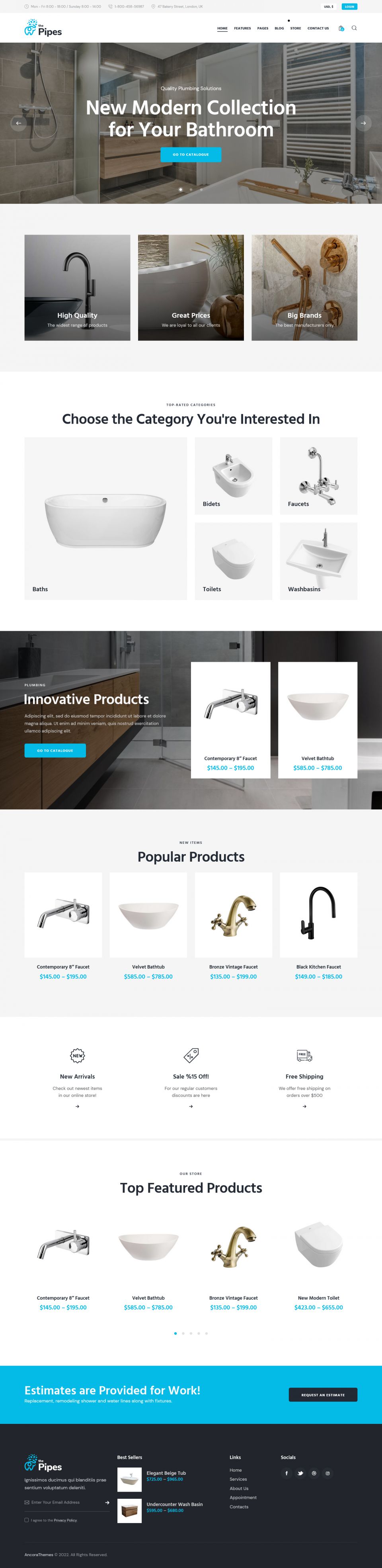 WordPress template ThemeForest The Pipes