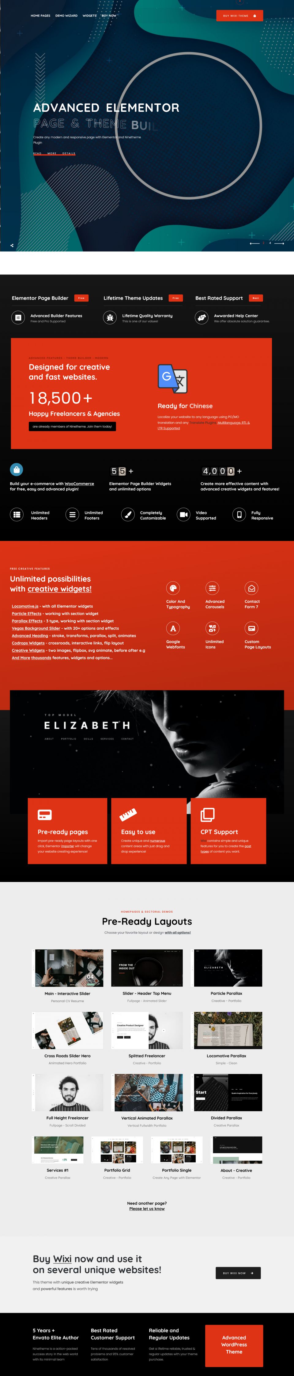 WordPress template ThemeForest Wixi