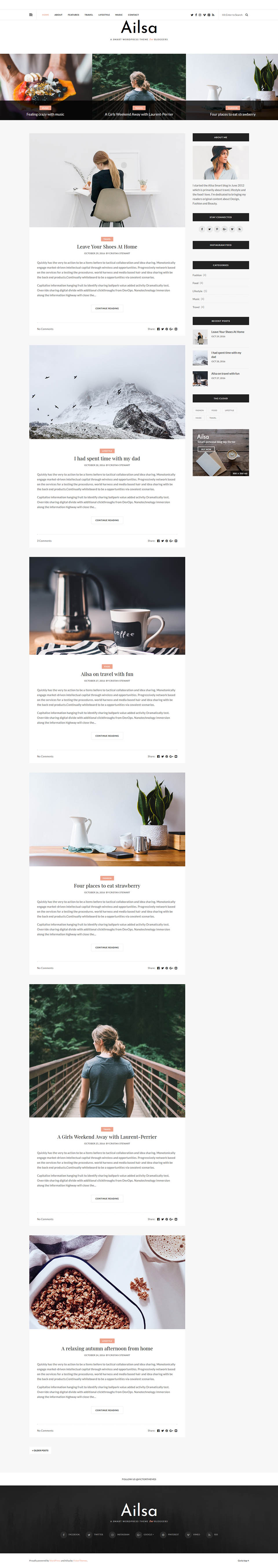 WordPress template ThemeForest Ailsa