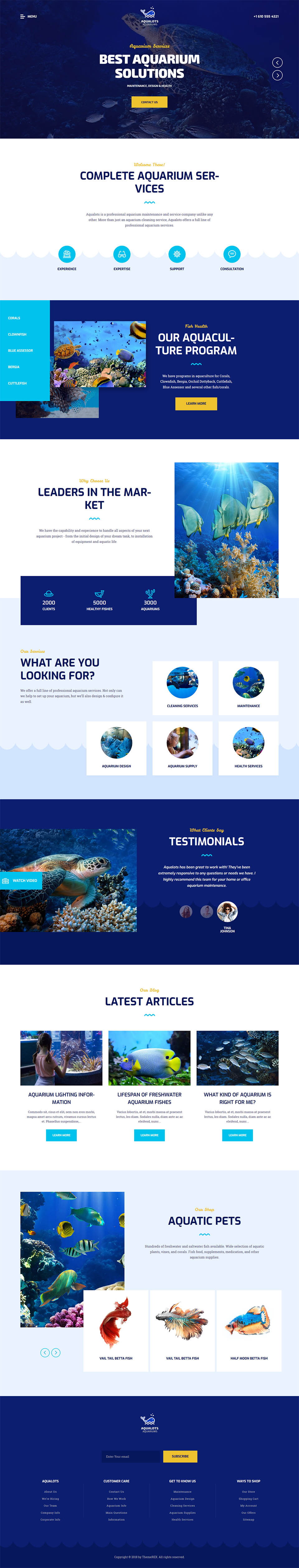 WordPress template ThemeForest Aqualots