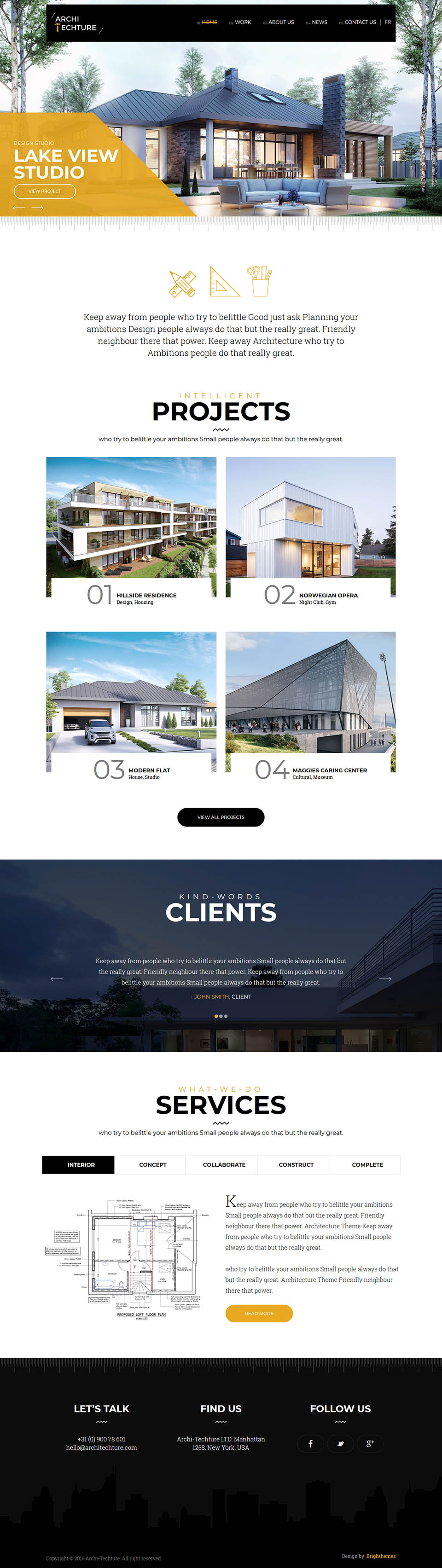 WordPress template ThemeForest Architecture