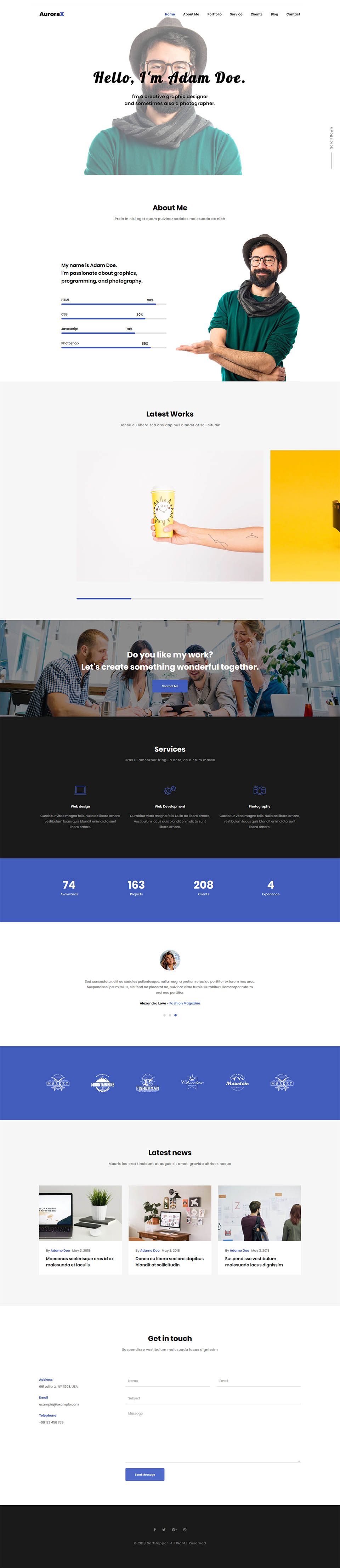 WordPress template ThemeForest AuroraX