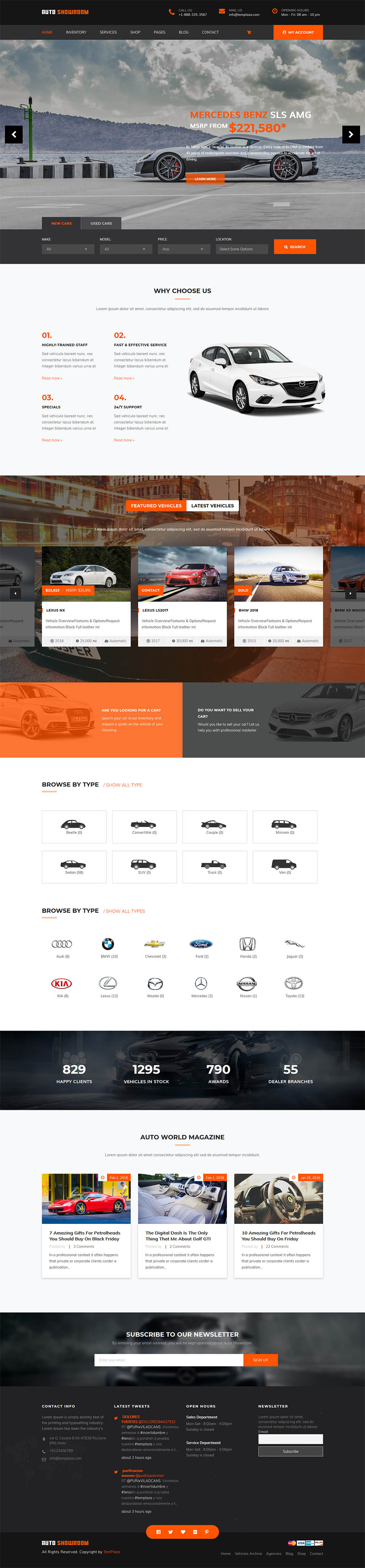 WordPress template ThemeForest Auto Showroom