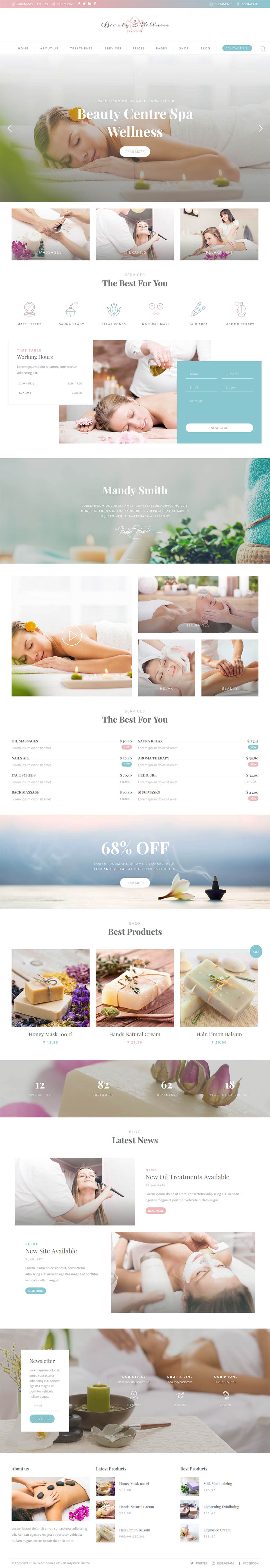 WordPress template ThemeForest Beauty