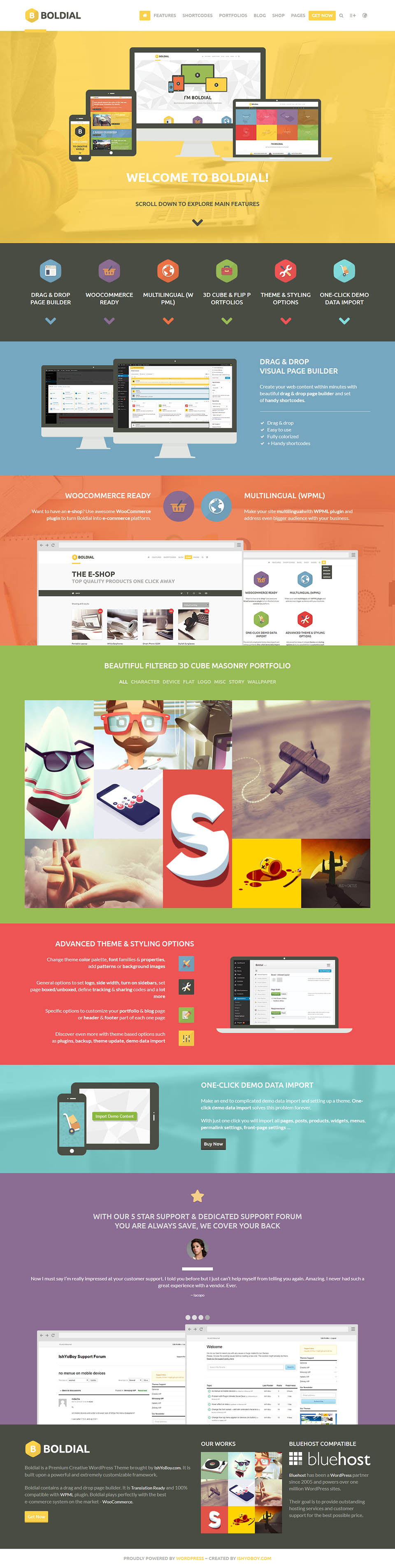 WordPress template ThemeForest Boldial WP