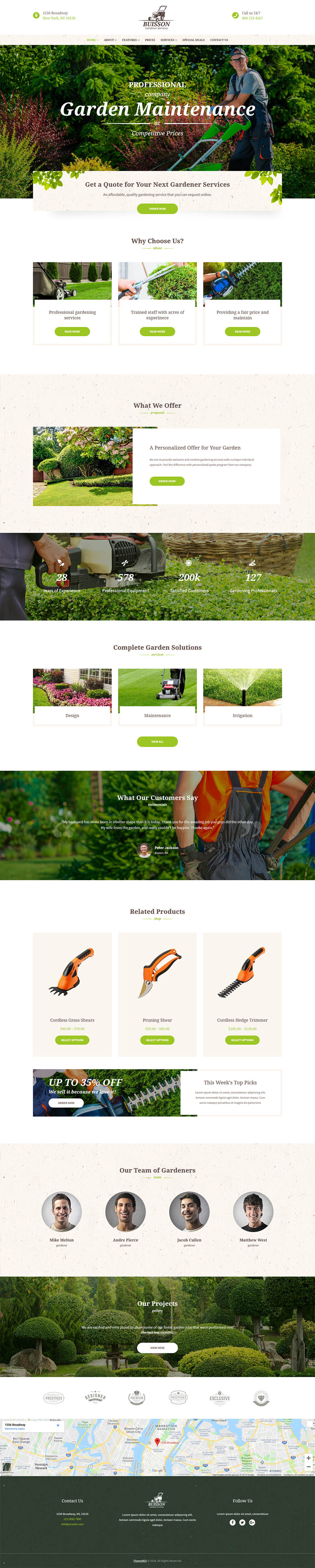 WordPress template ThemeForest Buisson