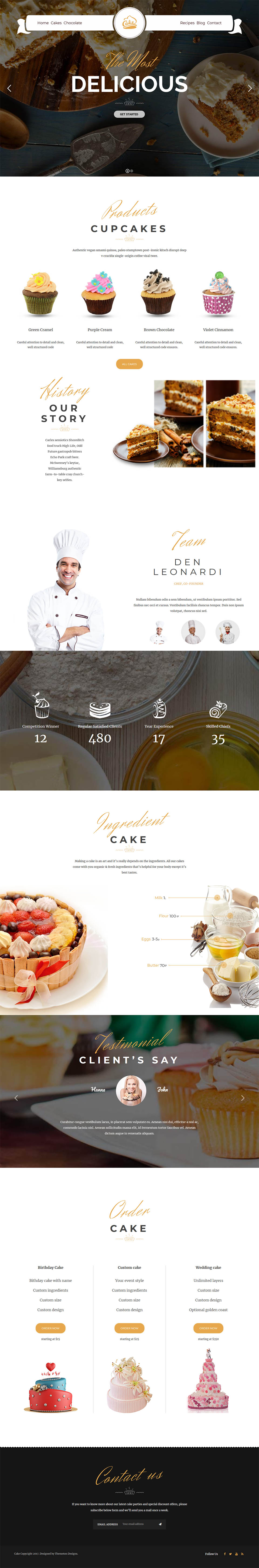 WordPress template ThemeForest Cake