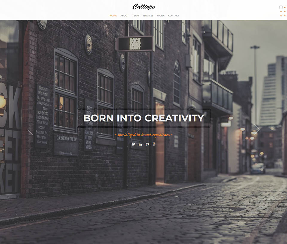 WordPress template ThemeForest Calliope