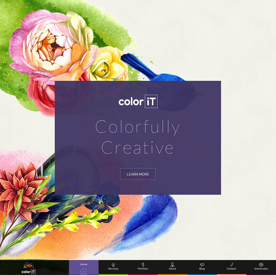 WordPress template ThemeForest Color Folio