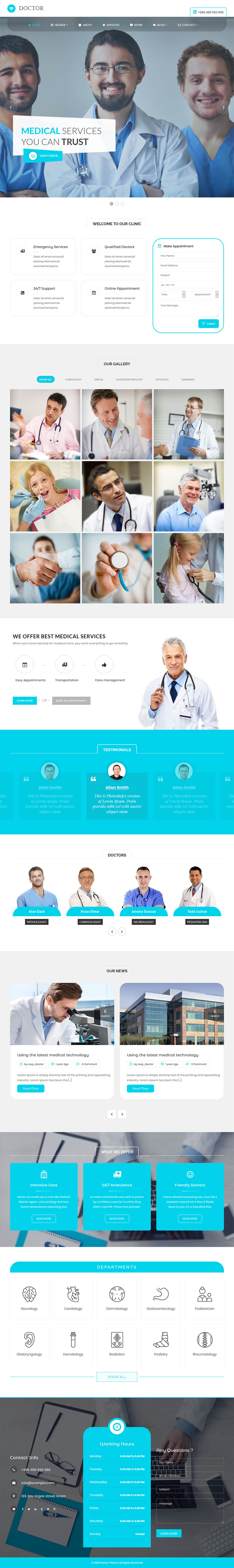 WordPress template ThemeForest Doctor