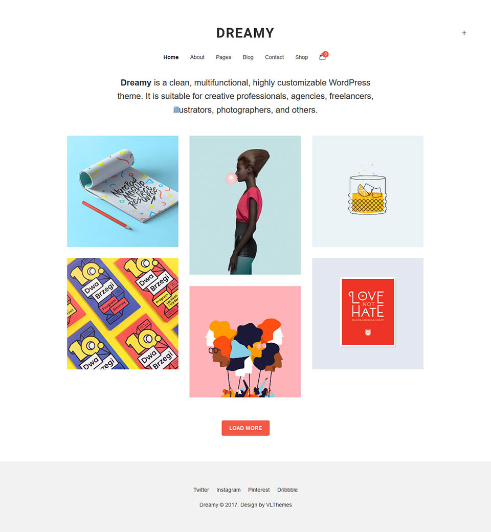 WordPress template ThemeForest Dreamy