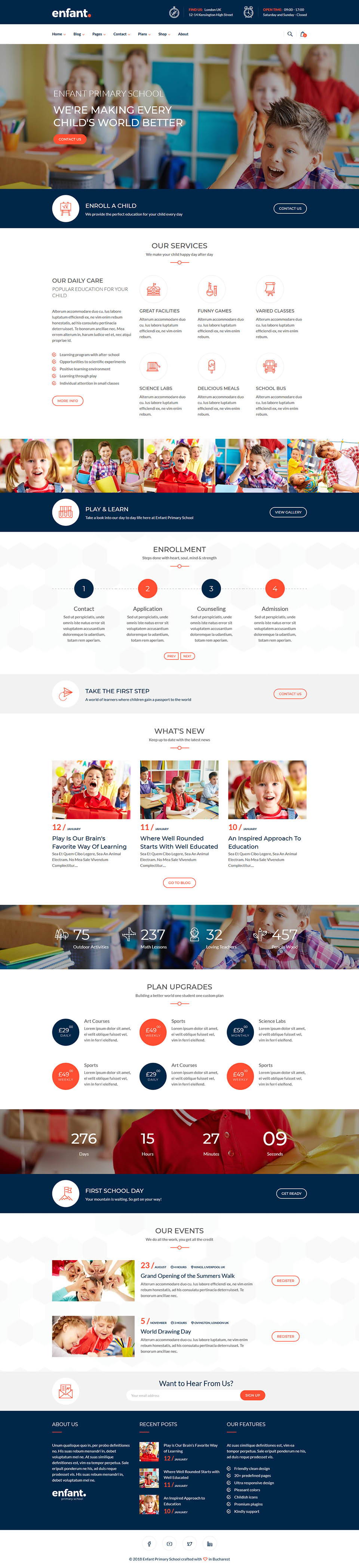 WordPress template ThemeForest Enfant