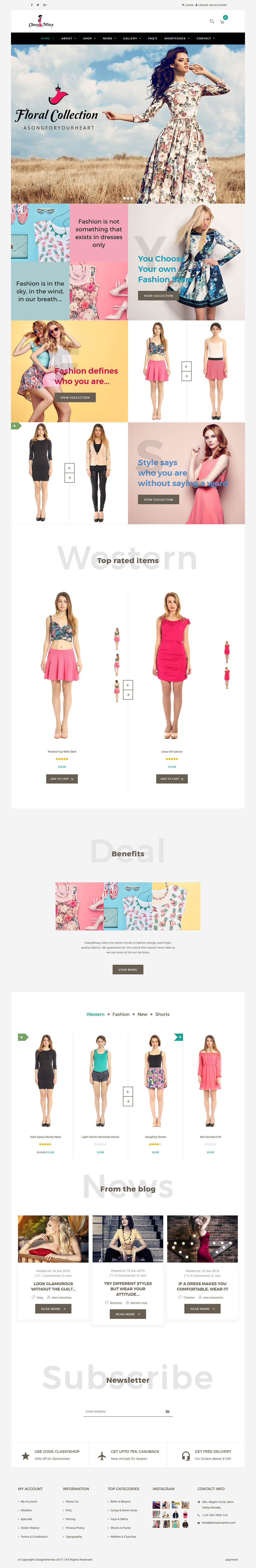 WordPress template ThemeForest Fashion Woocommerce