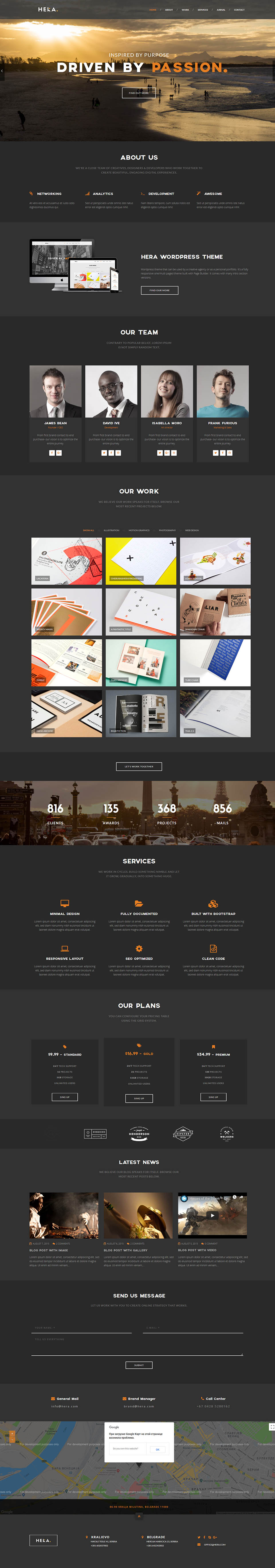 WordPress template ThemeForest Hera