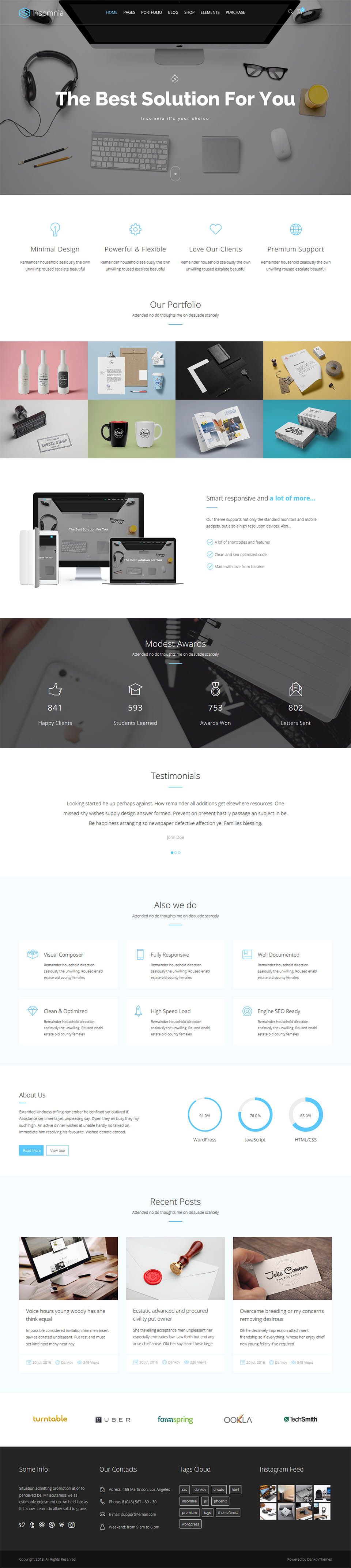 WordPress template ThemeForest Insomnia