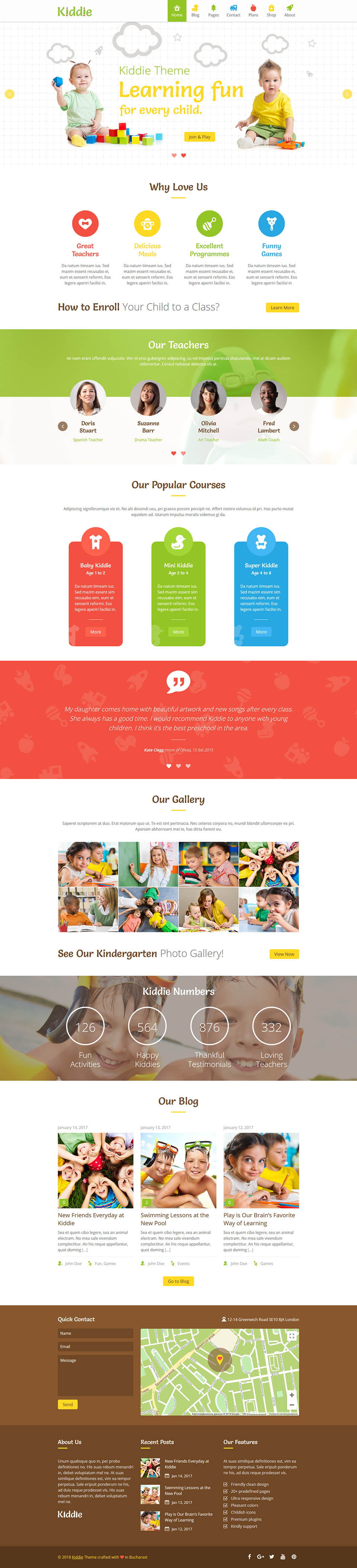 WordPress template ThemeForest Kiddie