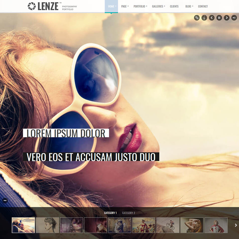 WordPress template ThemeForest Lenze