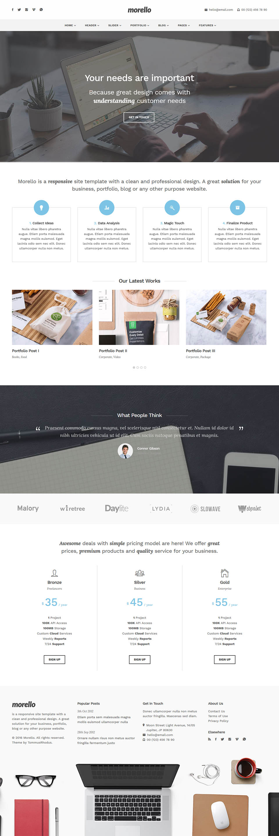 WordPress template ThemeForest Morello