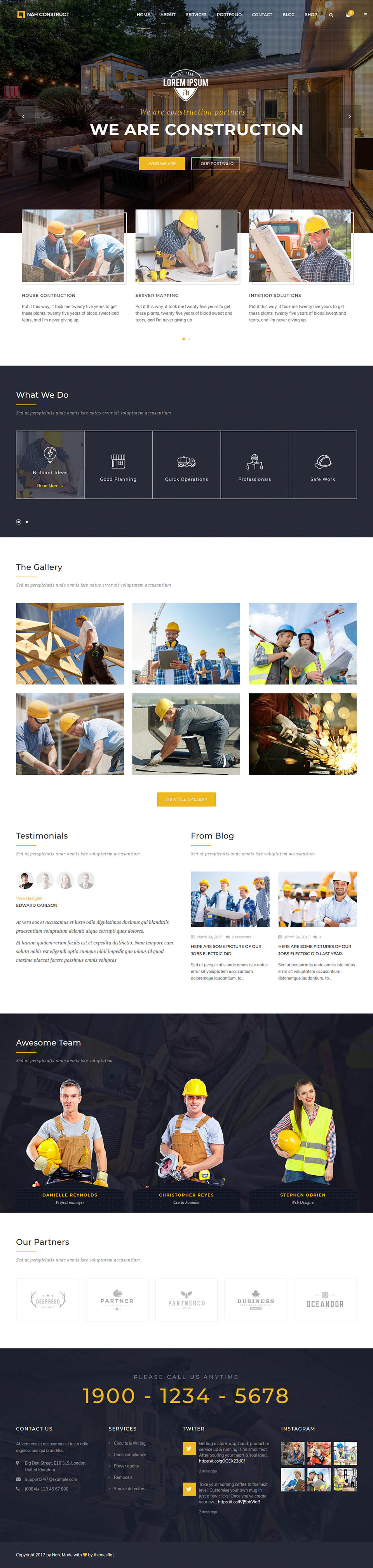 WordPress template ThemeForest Nah Construction