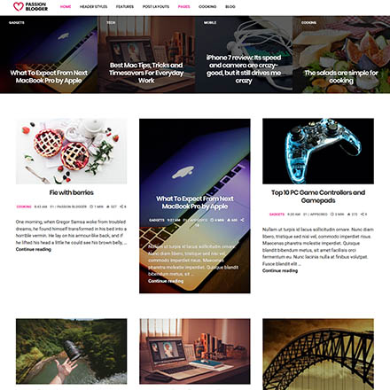 ThemeForest Passion Blogger
