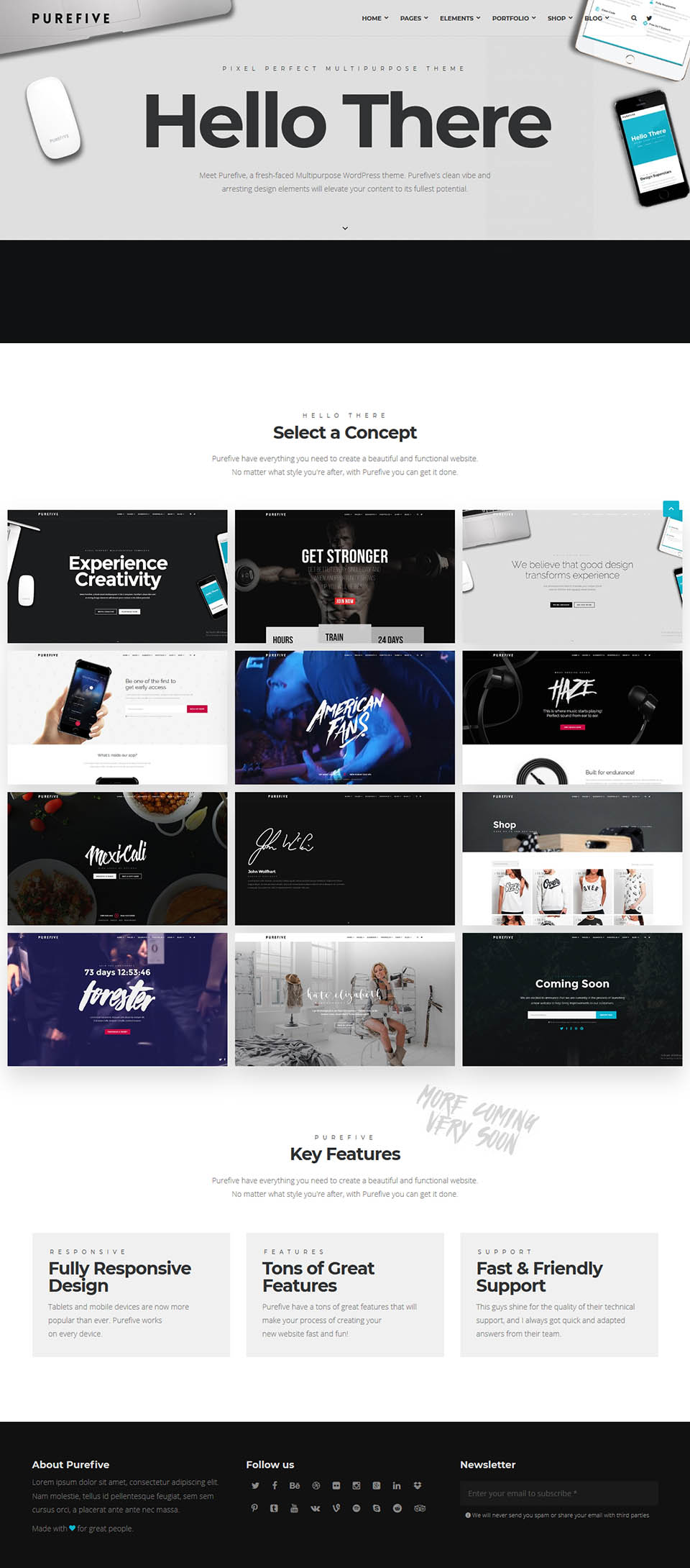 WordPress template ThemeForest Purefive