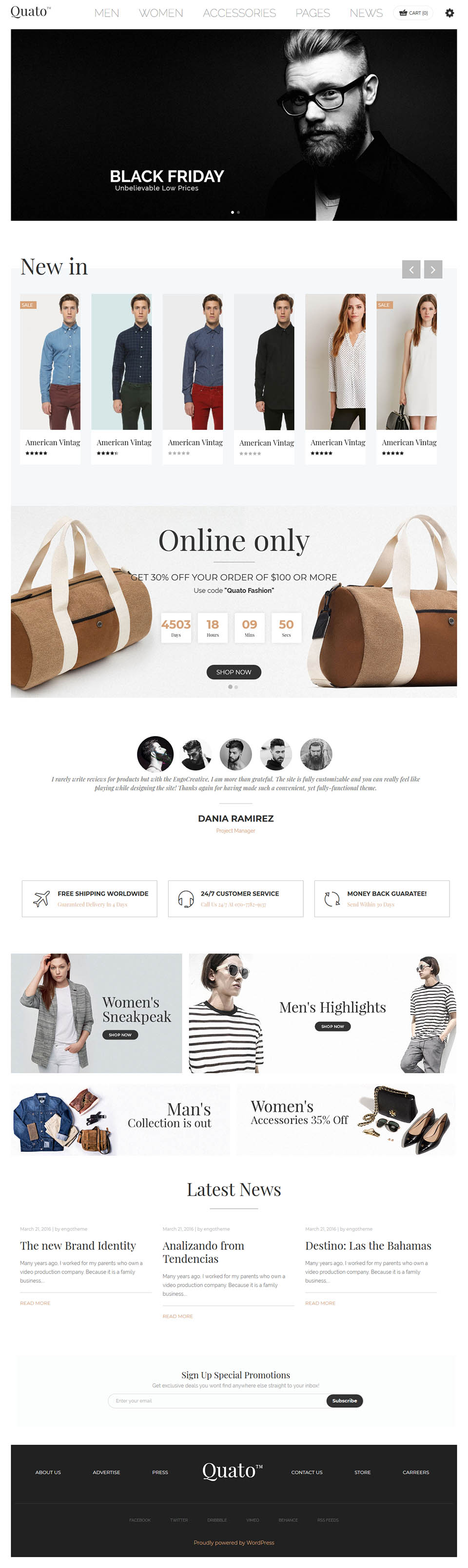 WordPress template ThemeForest Quato