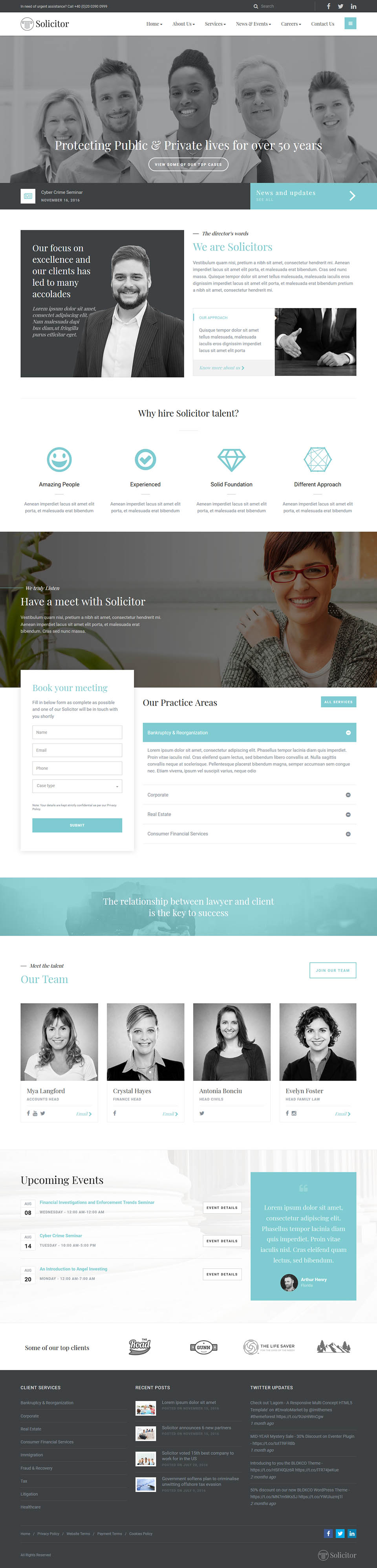 WordPress template ThemeForest Solicitor