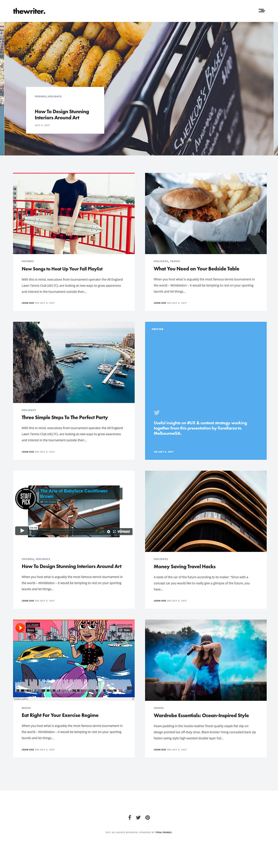 WordPress template ThemeForest The Writer