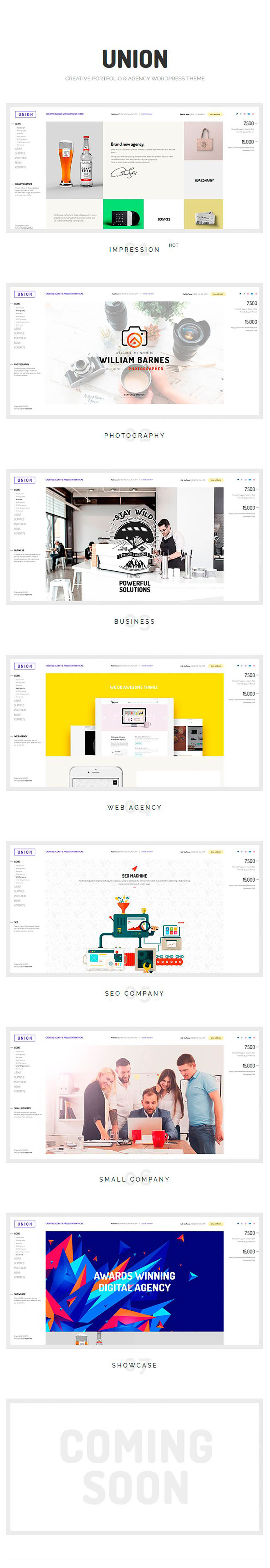 WordPress template ThemeForest Union