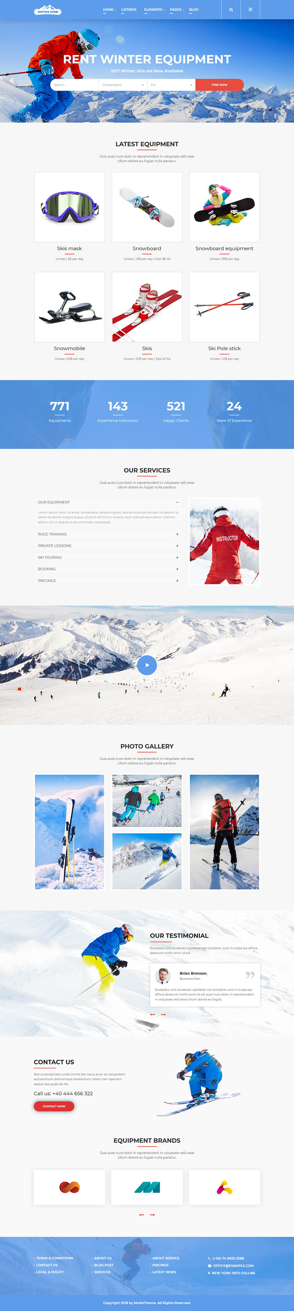 WordPress template ThemeForest WinterZone