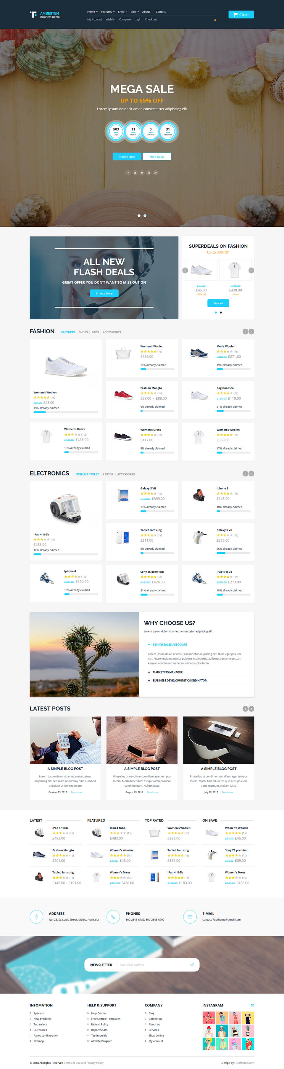 WordPress template ThemeForest Ambesten