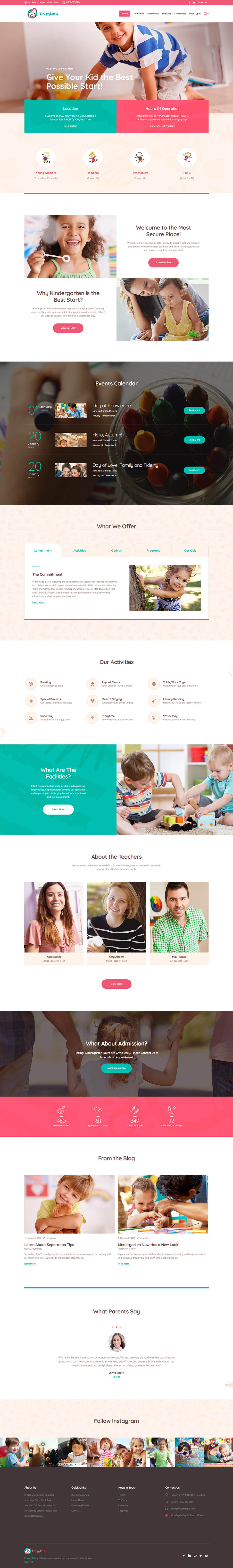 WordPress template ThemeForest Bambini