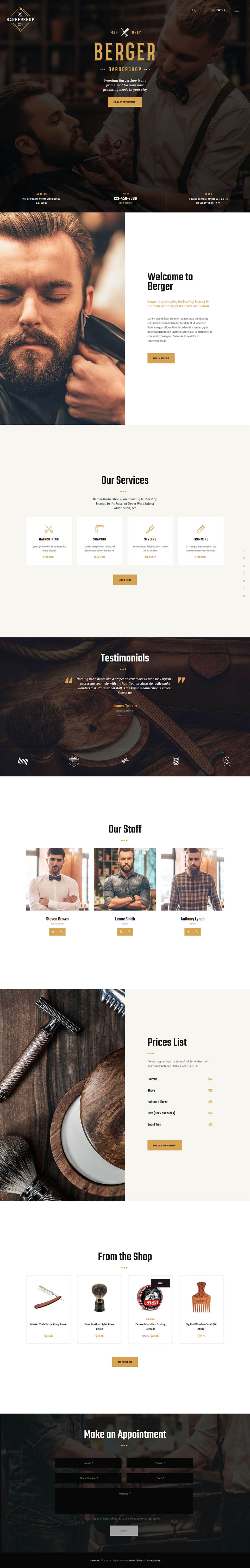 WordPress template ThemeForest Berger