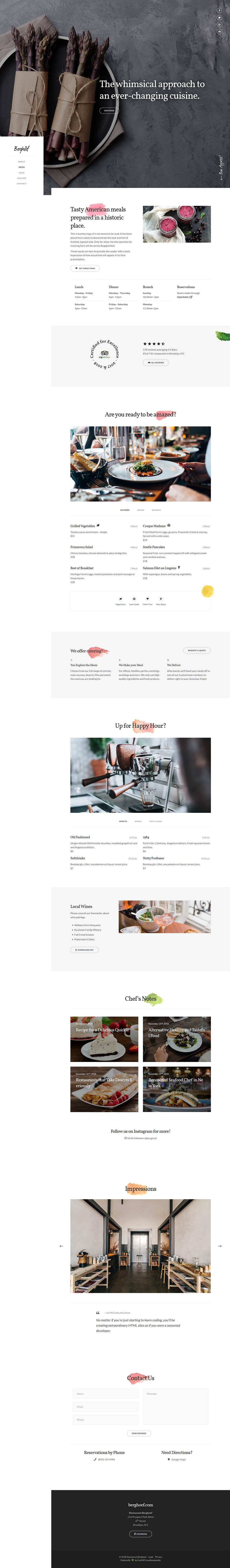 WordPress template ThemeForest Berghoef