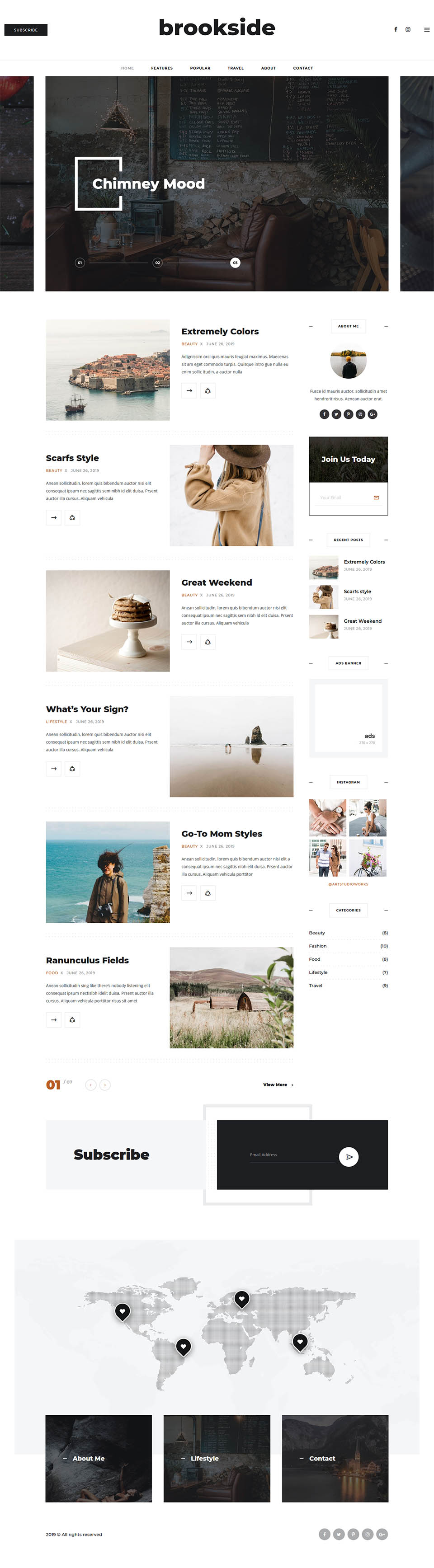 WordPress template ThemeForest Brookside