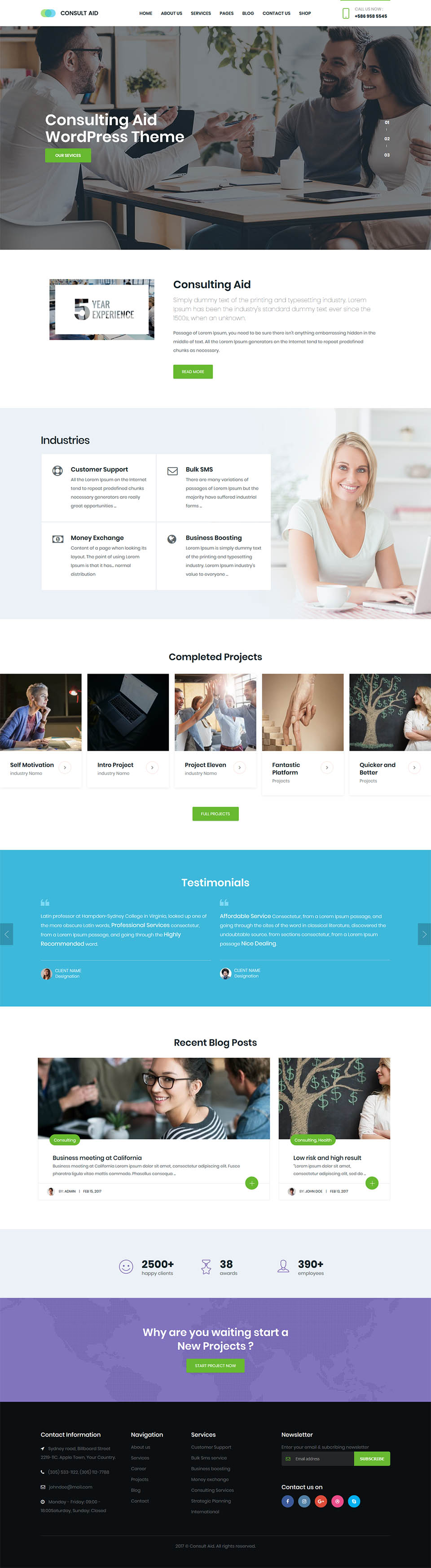 WordPress template ThemeForest Consult Aid