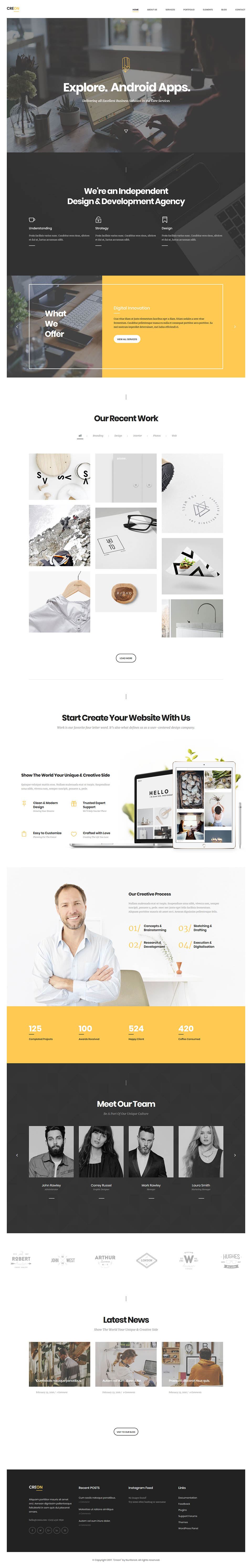 WordPress template ThemeForest Creon