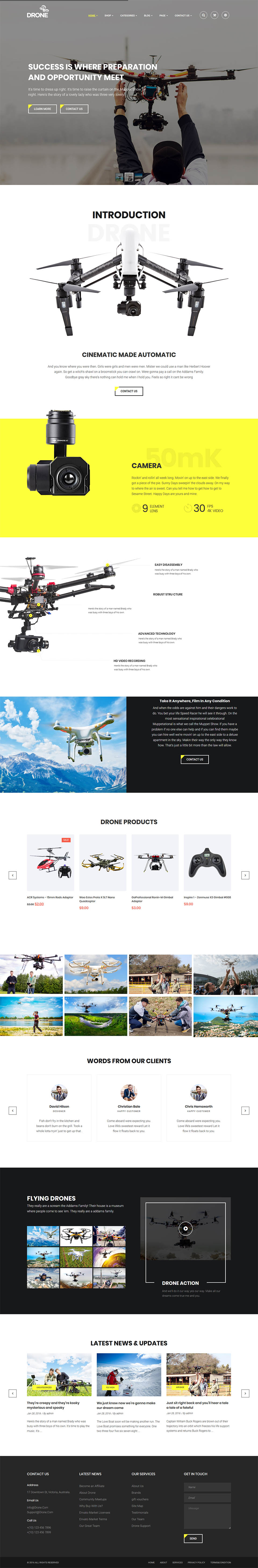 WordPress template ThemeForest Drone