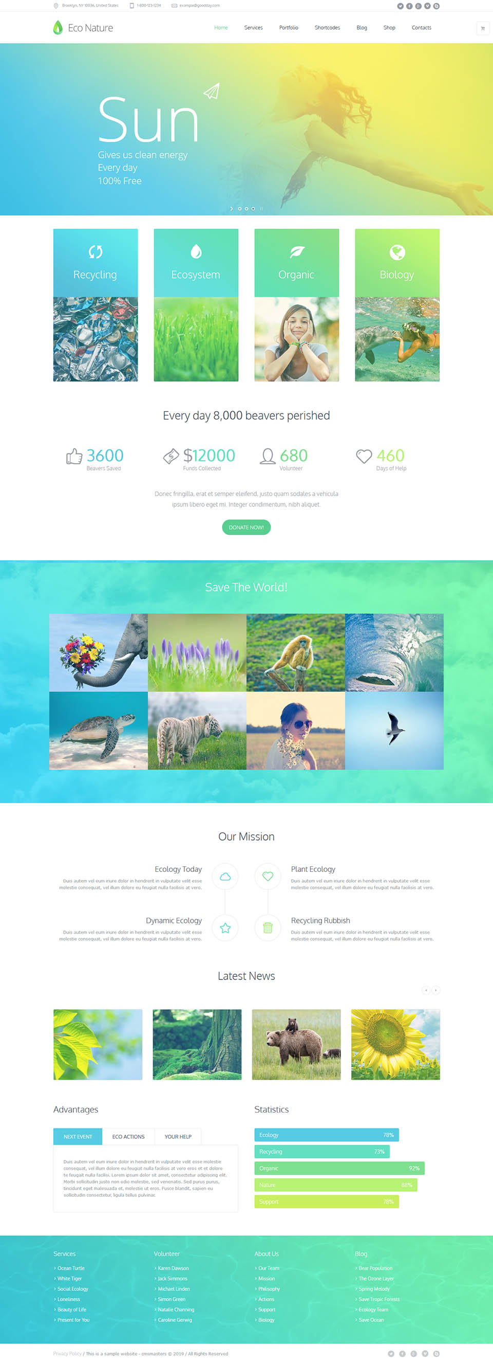 WordPress template ThemeForest Eco Nature