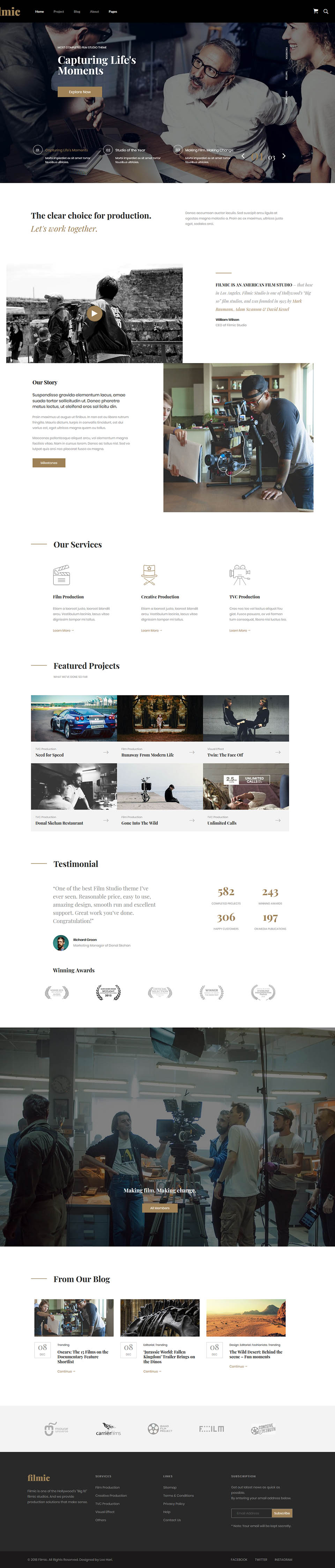 WordPress template ThemeForest Filmic