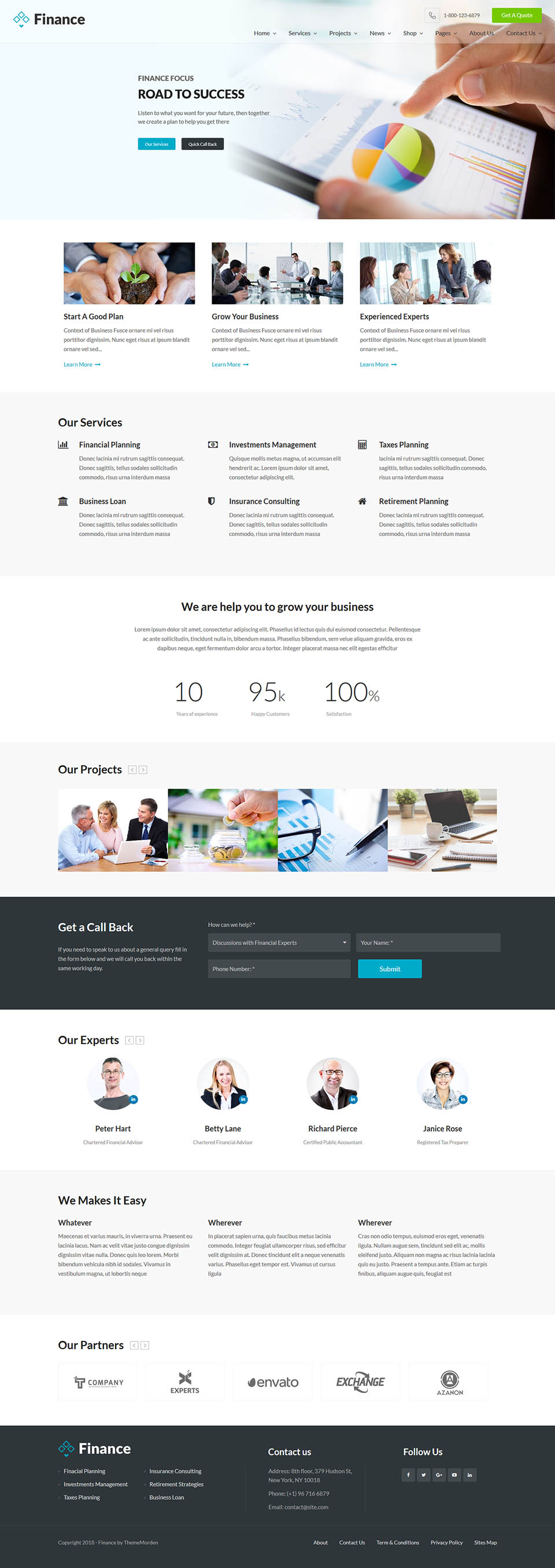 WordPress template ThemeForest Finance