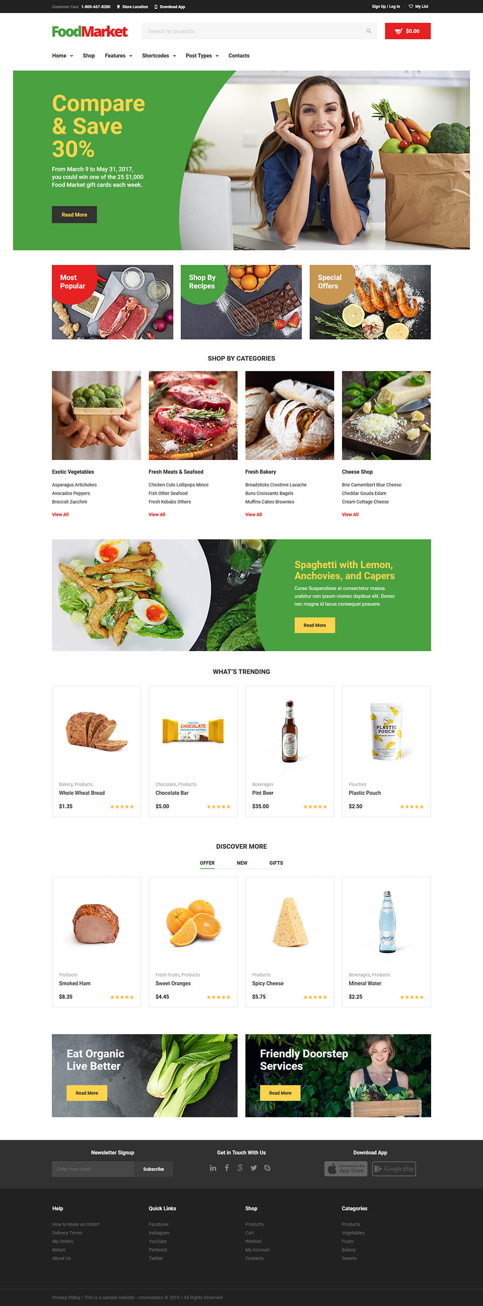 WordPress template ThemeForest Food Market