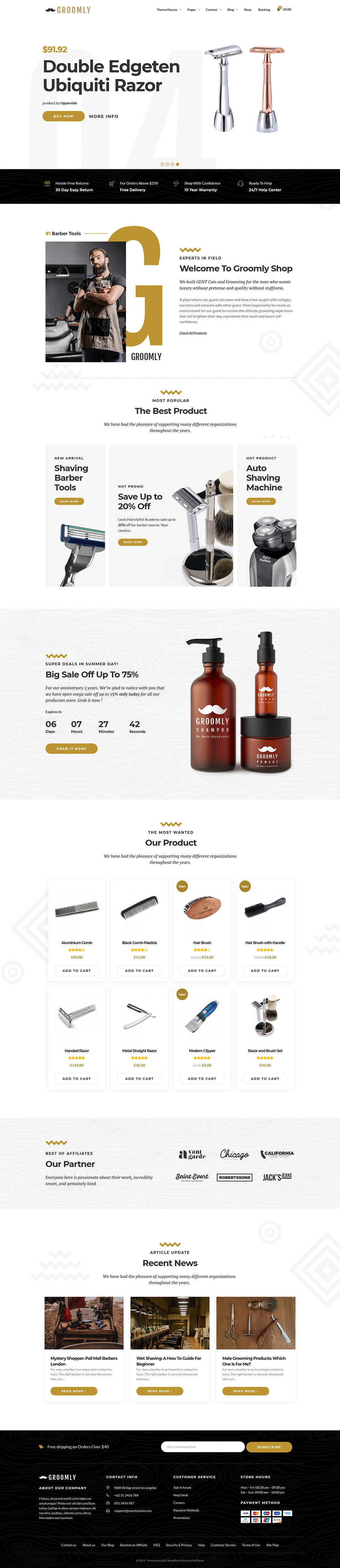 WordPress template ThemeForest Groomly