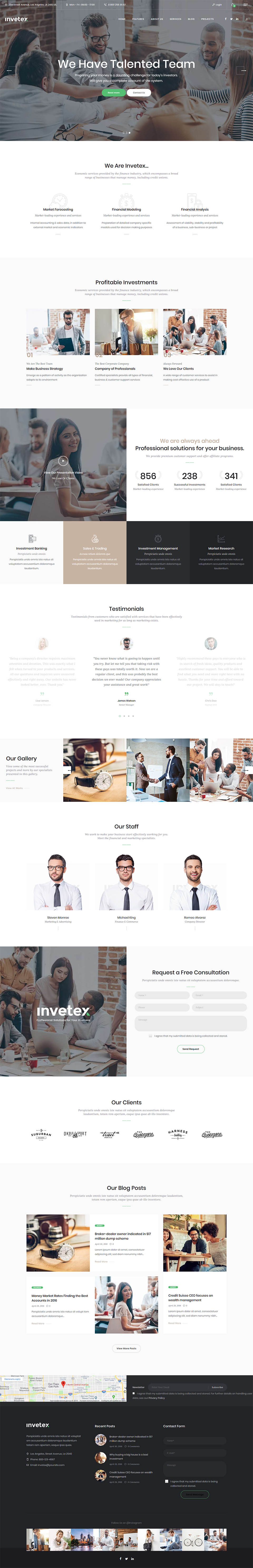 WordPress template ThemeForest Invetex