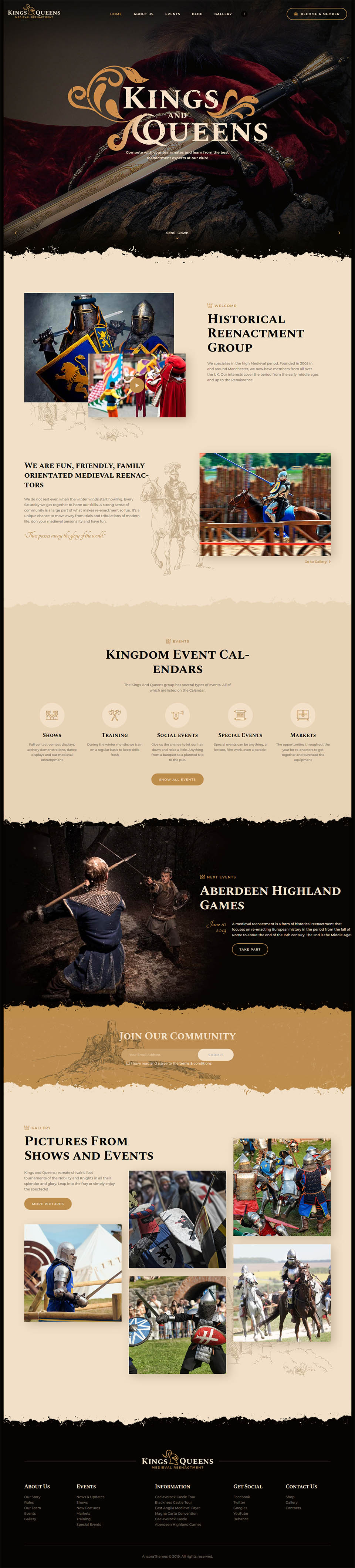 WordPress template ThemeForest Kings & Queens