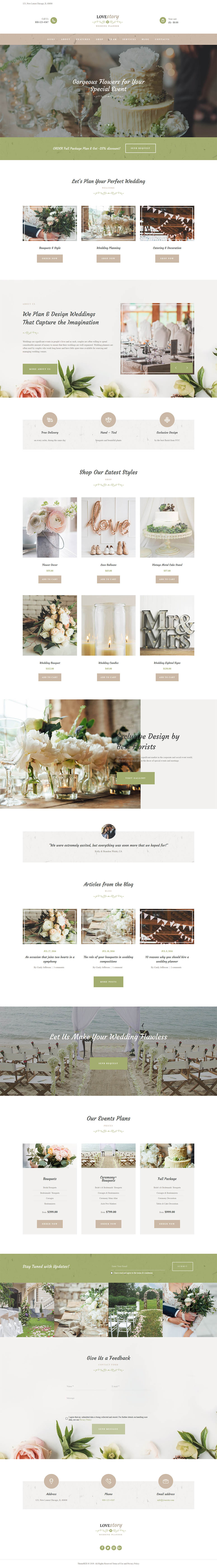 WordPress template ThemeForest Love Story