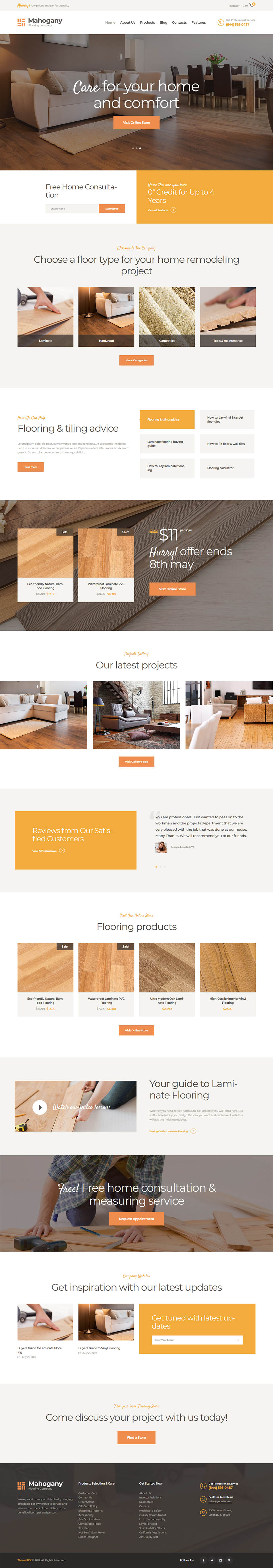 WordPress template ThemeForest Mahogany